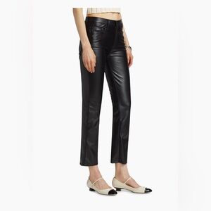 Mother the insider ankle faux leather pants black size 27
